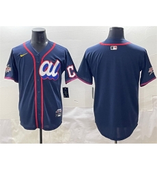 Men American League Cleveland Guardians Blank Navy 2025 All Star Edition Limited Stitched Baseball Jersey
