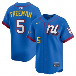 Men National League 5 Freddie Freeman Blue 2025 All Star Edition Limited Stitched Baseball Jersey