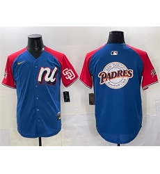 Men National League San Diego Padres Team Big Logo Blue Red Alternate 2025 All Star Edition Limited Stitched Baseball Jersey