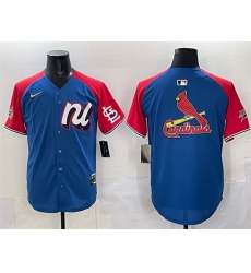 Men National League St  Louis Cardinals Team Big Logo BluE Red Alternate 2025 All Star Edition Limited Stitched Baseball Jersey