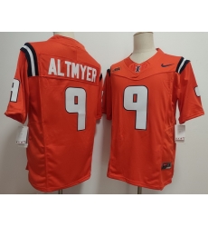 Men Illinois Fighting Nike Luke Altmyer #9 Orange Illini Football Game Jersey
