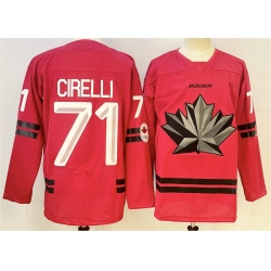 Men Canada Hockey 71 Anthony Cirelli Red Stitched Jersey