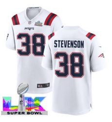 Men Women youth New England Patriots #38 Rhamondre Stevenson 2025 2026 Super Bowl LX F U S E Stitched NFL Jersey White Men Women youth New England Patriots #38 Rhamondre Stevenson 2025 2026 Super Bowl LX F U S E Stitched NFL Jersey White