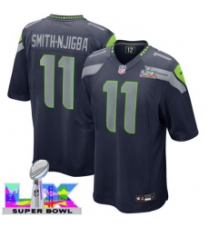 Men Women Youth Seattle Seahawks #11 Jaxon Smith-Njigba 2025 2026 Super Bowl LX F U S E Stitched NFL Jersey Blue Men Women Youth Seattle Seahawks #11 Jaxon Smith-Njigba 2025 2026 Super Bowl LX F U S E Stitched NFL Jersey Blue